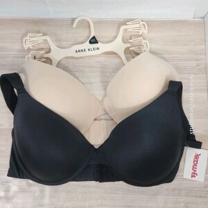 NWT 2 Anne Klein Women's Underwire Bras RN 71222 Wide Comfort Strap Size 42C
